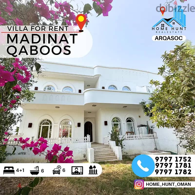 MADINAT SULTAN QABOOS | SPACIOUS 4+1 BR VILLA FOR RENT 0