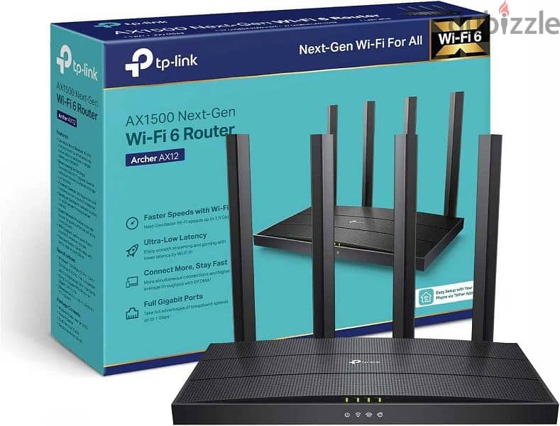 TP-Link wifi 6 router fast speed long range 0