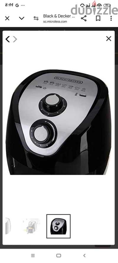 black &decker air fryer 2.5 litter  price 18 omr