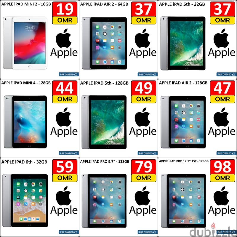 Offer ! Apple iPAD 5th | 6th | Pro | Mini 2 | Mini 4 | Air 2 | Pro 12. 1