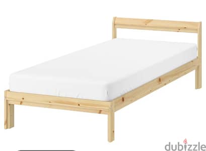 ikea wooden Bed with Mattress