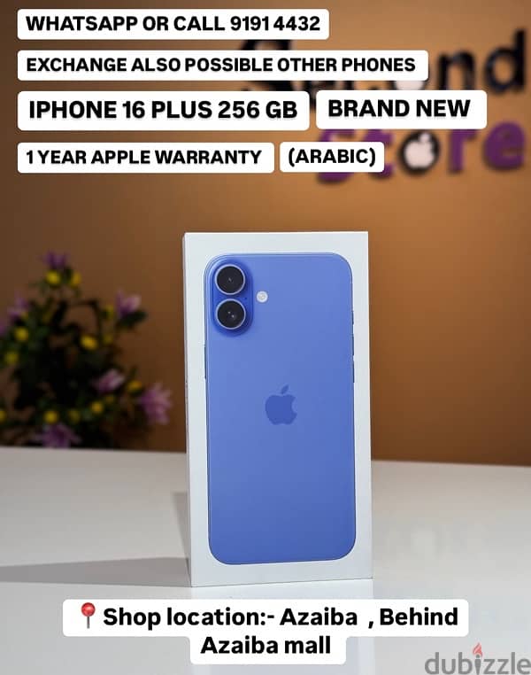 iPhone 16 Plus 256GB -Brand new -Arabic 0