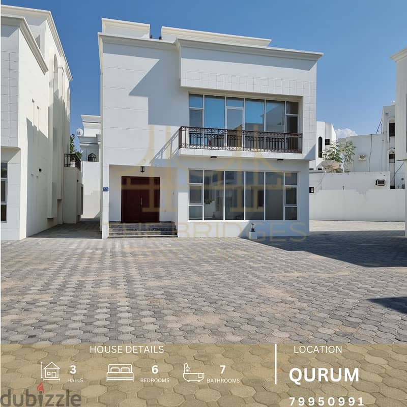 Spacious 6 BR Compound Villa Available for Rent in Al Qurum 0