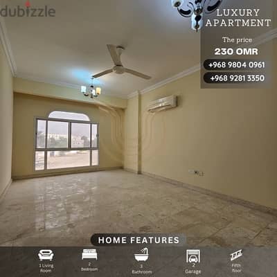 AL GHUBRA NORTH | BEAUTIFUL 2 BR APARTMENT FOR RENT