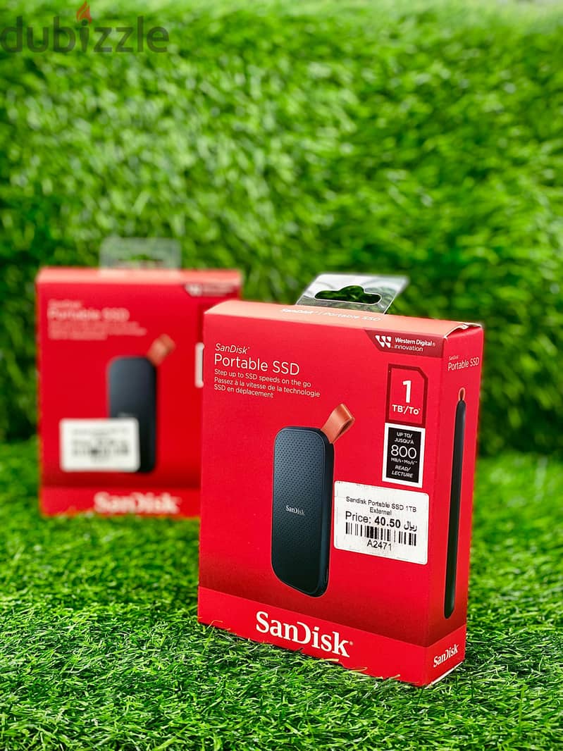 PORTABLE EXTERNAL SSD SanDisK 1TB STORAGE UPTO 800MB/s SPEED 1