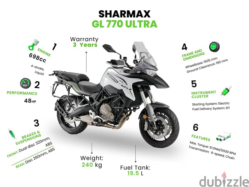 SHARMAX GL 770 Ultra WITH WARRANTY (touring bike, دراجة تجوال) 4