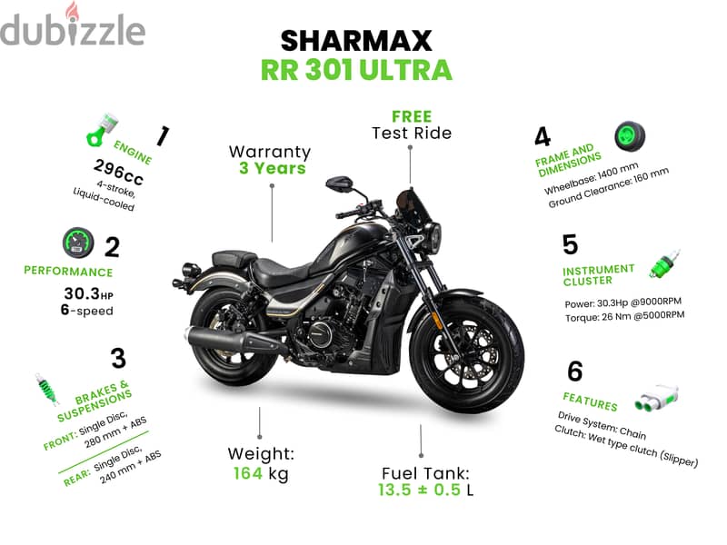 SHARMAX RR 301 Ultra WITH WARRANTY (cruiser bike, كروزر بايك) 3