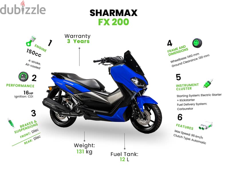 SHARMAX FX 200 (scooter , سكوتر) 5