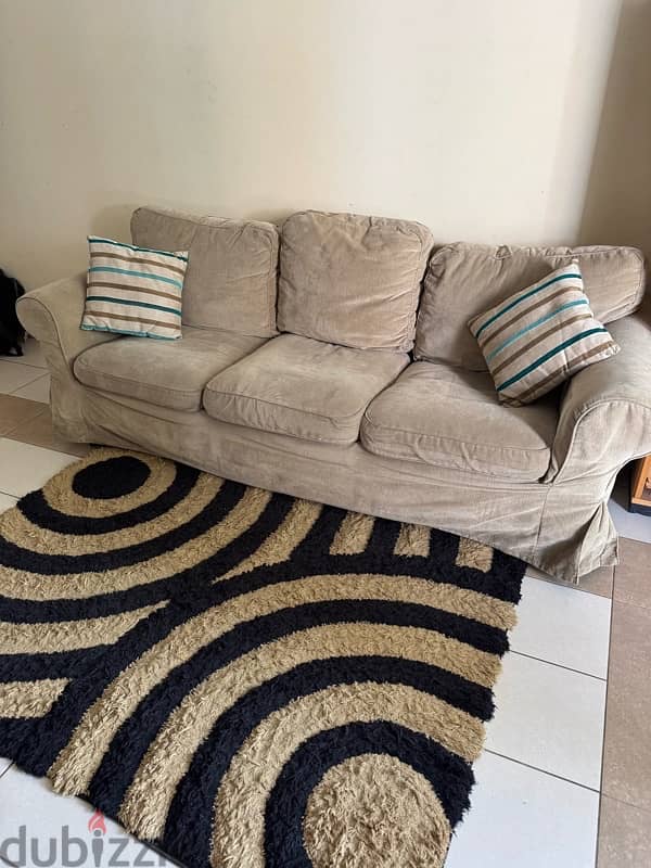 ikea Sofa and Rug 0