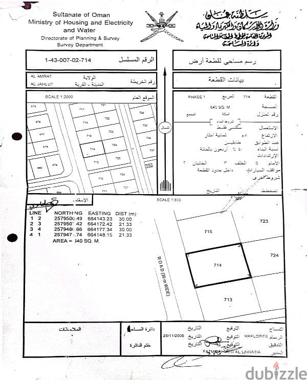 ارض للبيع في الجحلوت قريب من مستشفى المسرة 0