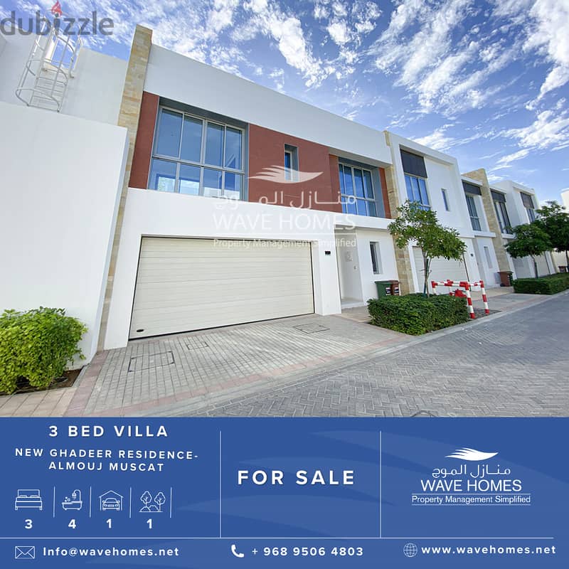 3 Bedroom Villa For Sale in Ghadeer Residence Almouj Muscat 0