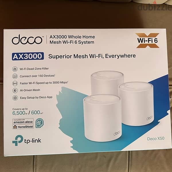 NEW!! TP-LINK  WHOLE HOME MESH WIFI 6 ROUTER DECO X50 AX3000 0