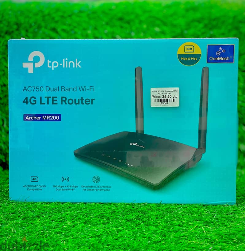 AC750 DUAL BAND 4G LTE ROUTER TP LINK ONE MESH (SIM PLUG&PLAY) 0