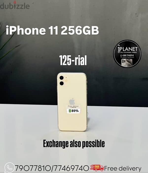 iphone 11 256GB battery 89% good phone best condition 0