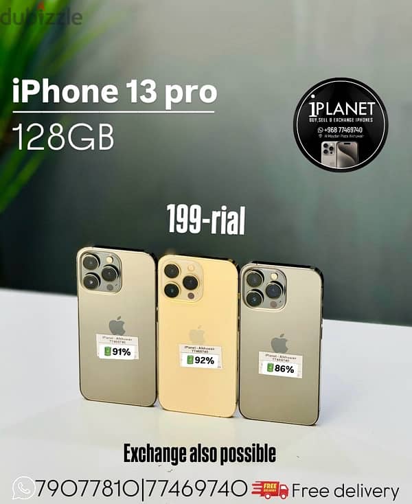 iphone 13 pro 128GB battery 90% above good phone best price 0