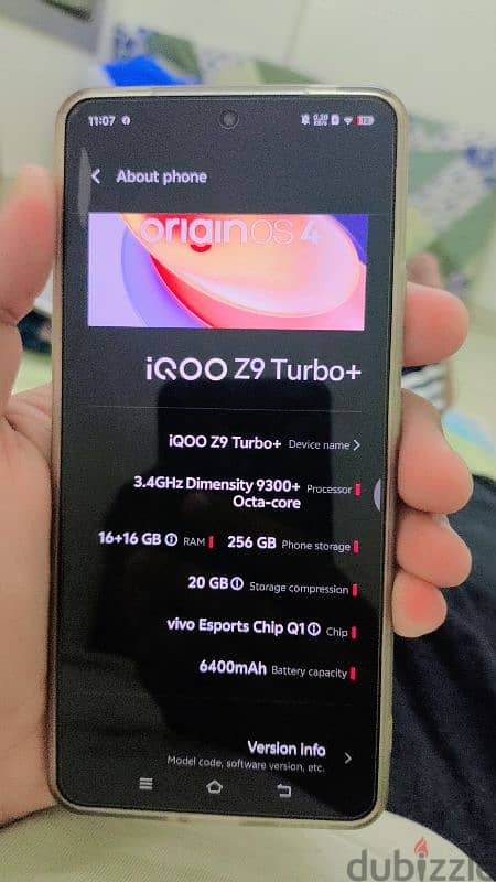 vivo IQOO z9 terbo plus 5G dimensity 9300+ 144hz 6400 battery 32gb ram 3