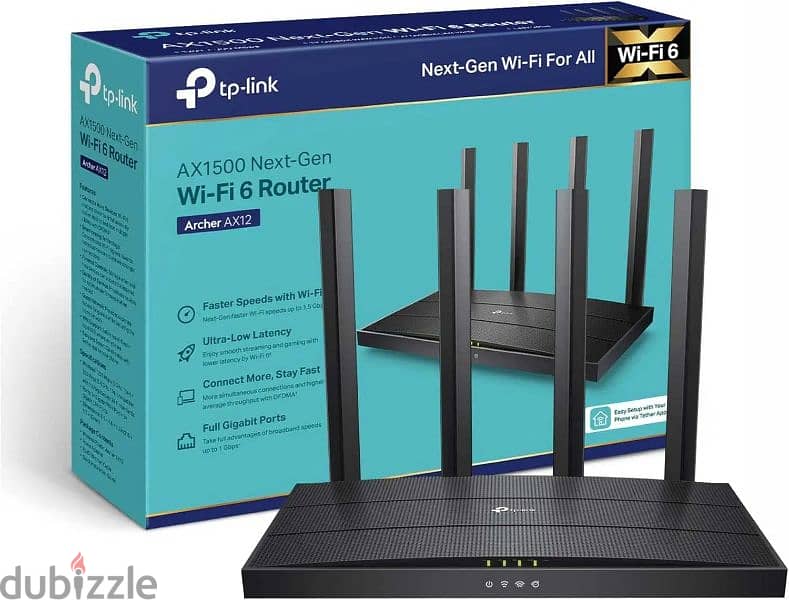 TP-Link WiFi 6 router fast speed long range 0