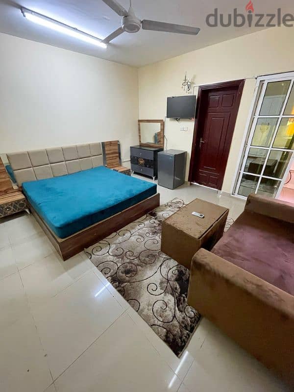 For rent : a studio furnished in a distinctive location in Al-Khuwair 0