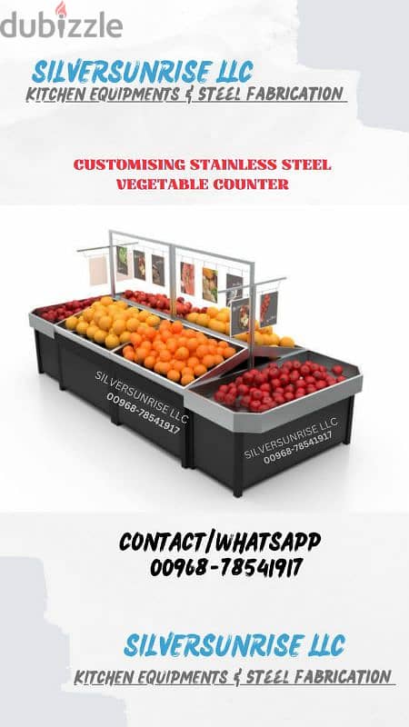 stainless steel fruits and vegitable counter 0