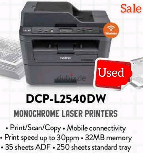 Brother Printer DCP - L2540 DW (Used) 1