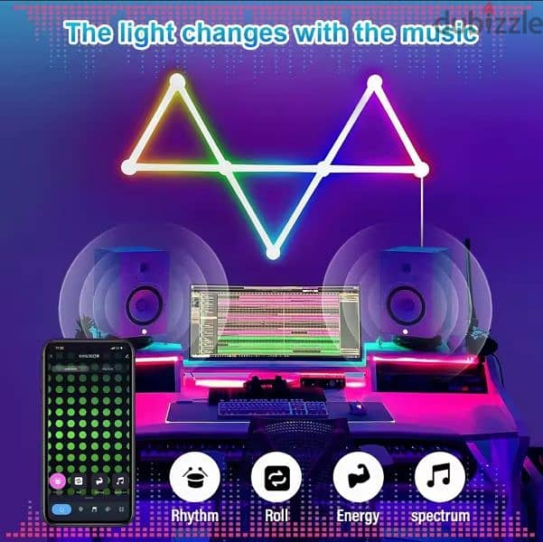 RGB Gaming Decor Lights Smart Mobile Controlled 3