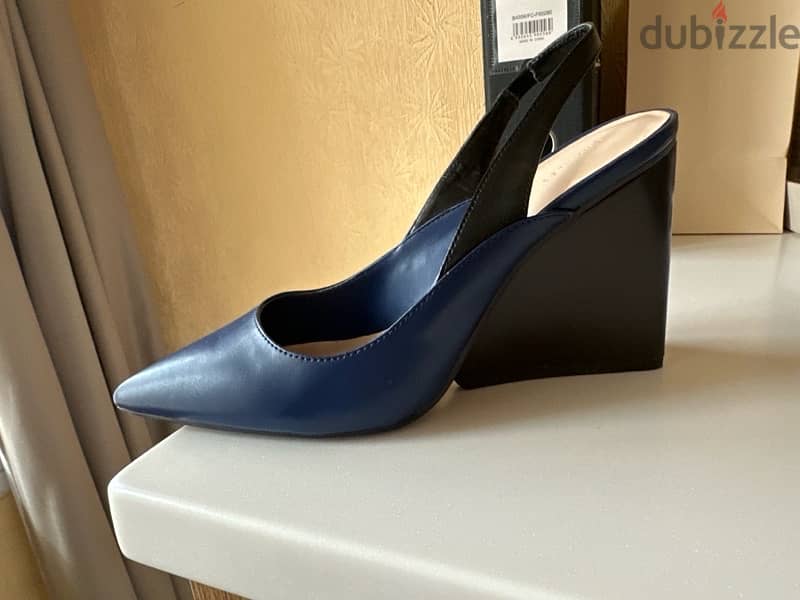 Charles and Keith blue wedges 4