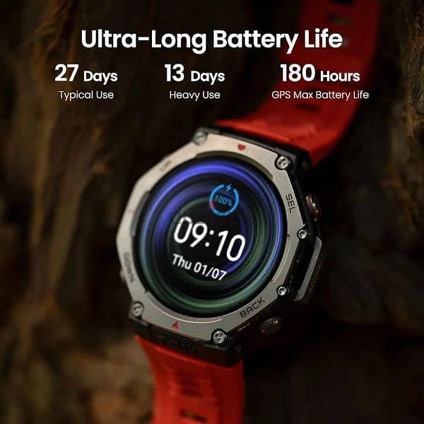 Amazfit T-Rex 3 lava color smart watch 2