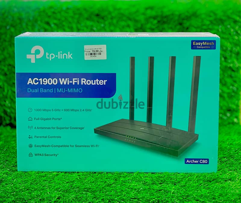 EASY MESH AC1900 DUAL BAND MU-MIMO 1300 Mbps 5GHz + 600 Mbps 2.4GHz 0