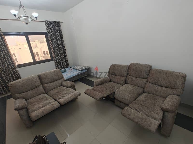 Recliner Sofa 2 set (2+3) with Dining Table 0