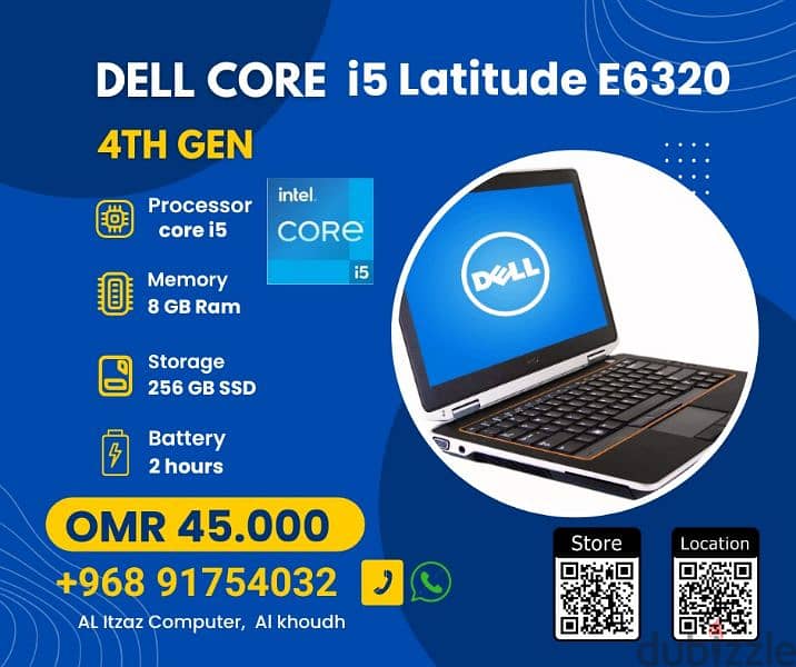 Dell Core i5, Ram 8GB, SSD 256GB 0