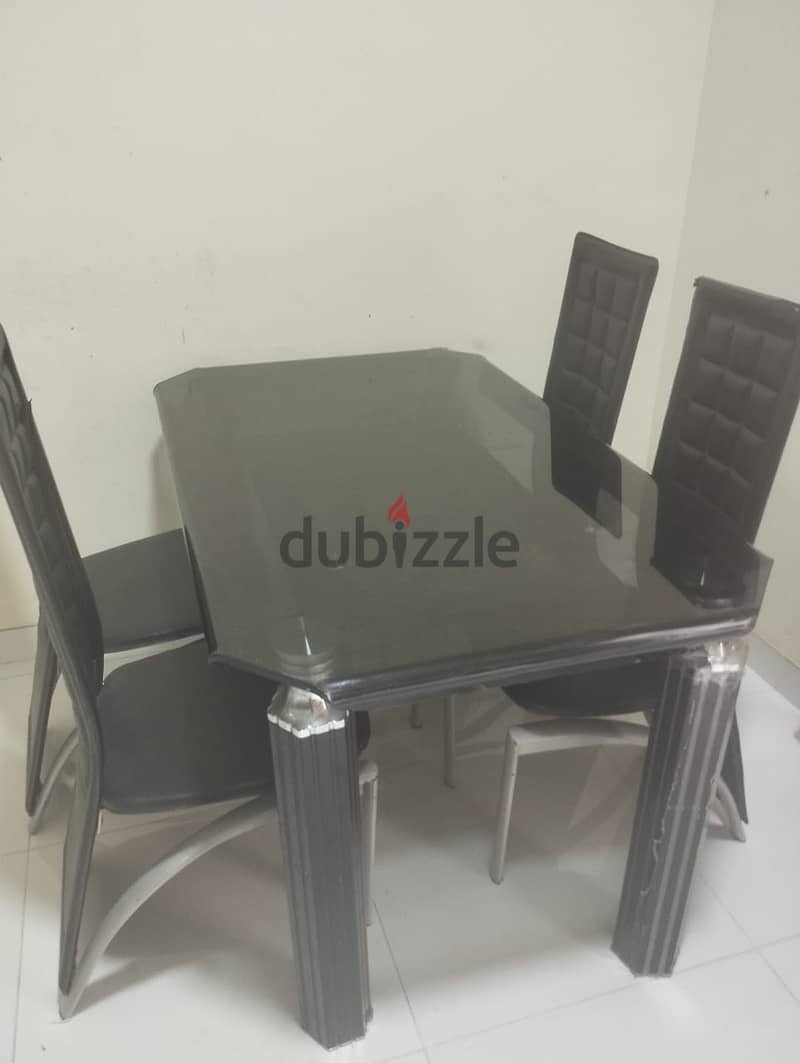 Glass table and chairs for sale 1