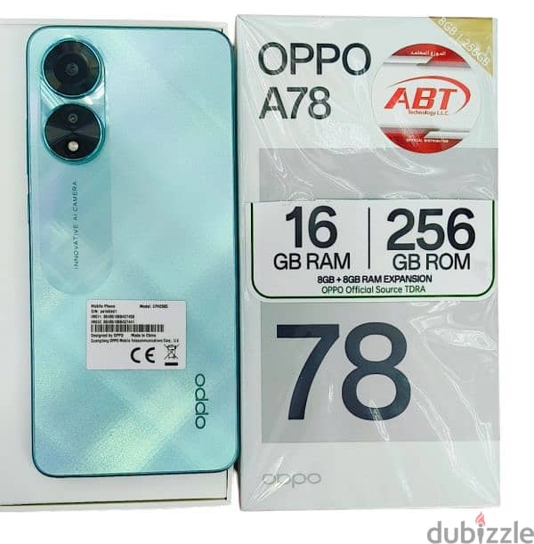 OPPO A78 256GB 8+8RAM 10MONTH HAVE WARRANTY AVAILABLE 1