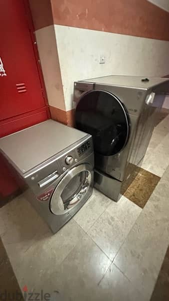 lg double washer and dryer 250 rial good condition