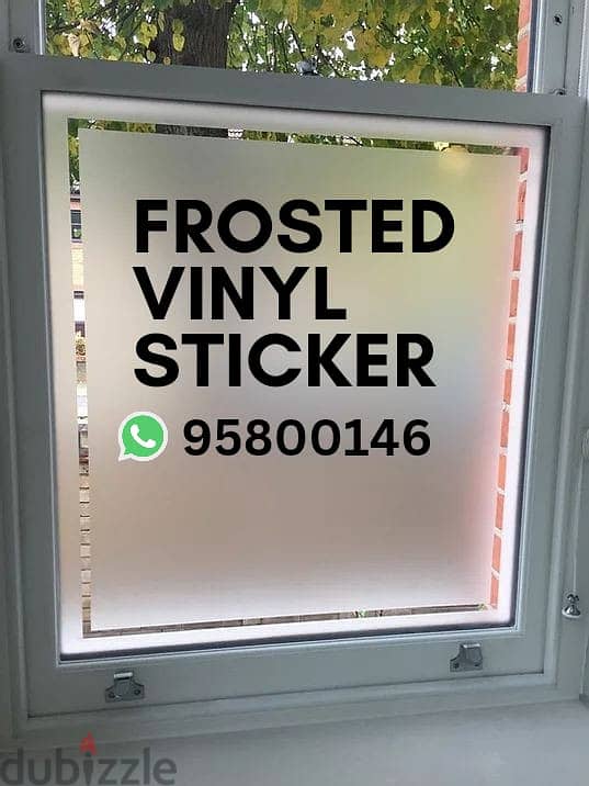 Glass Tinted stickers, window privacy film available , Frosted, 1