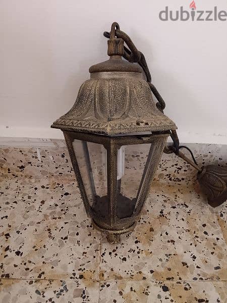 Hanging Lamp and Wall Lamp in Excellent Condition 0