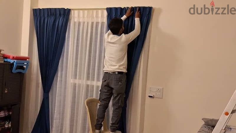 fix curtains and frame clock photo tv stand etc 0