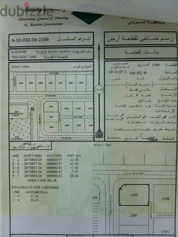 للبيع ارض في البريمي العقدة جنوب 0