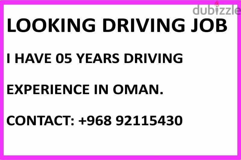 i driving job work Muscat 92115430 0