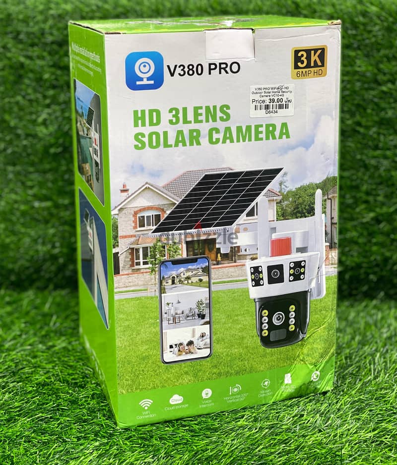 HD 3LENS SOLAR CAMERA V380 PRO 3K 6MP HD 0