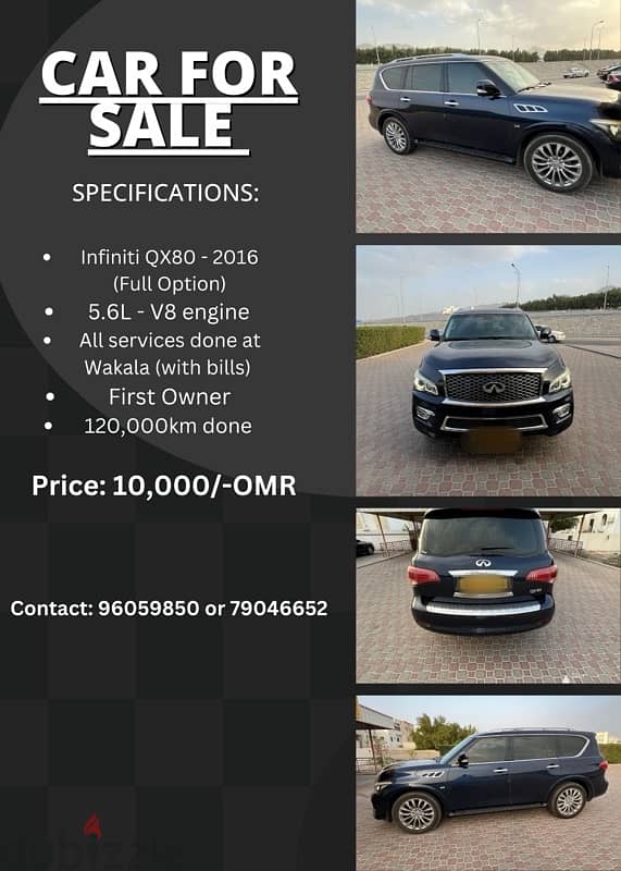 Infiniti QX80 2016 FOR SALE 0