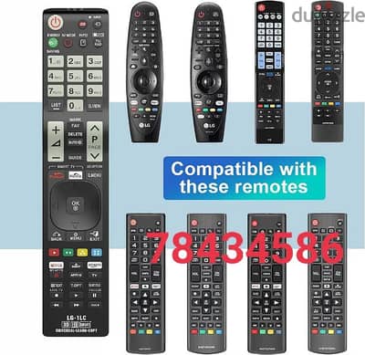 All types of TV remotes are available