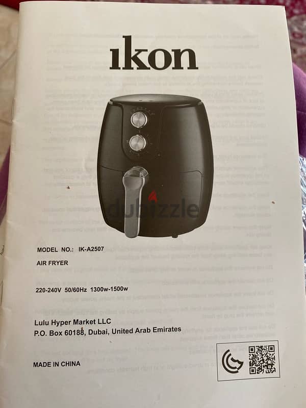 Air fryer of Ikon 3