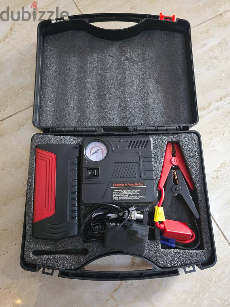 3-in-1 Portable Car Jump Starter & Air Compressor & Power Bank 0