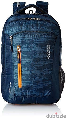 AMERICAN TOURISTER Unisex Blue Graphic  travel Backpack 1