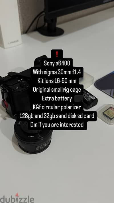 للبيع كاميرا sony a6400