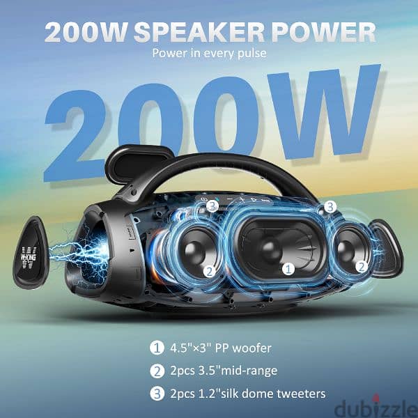 Wking X20 200 watts boom box speaker 1