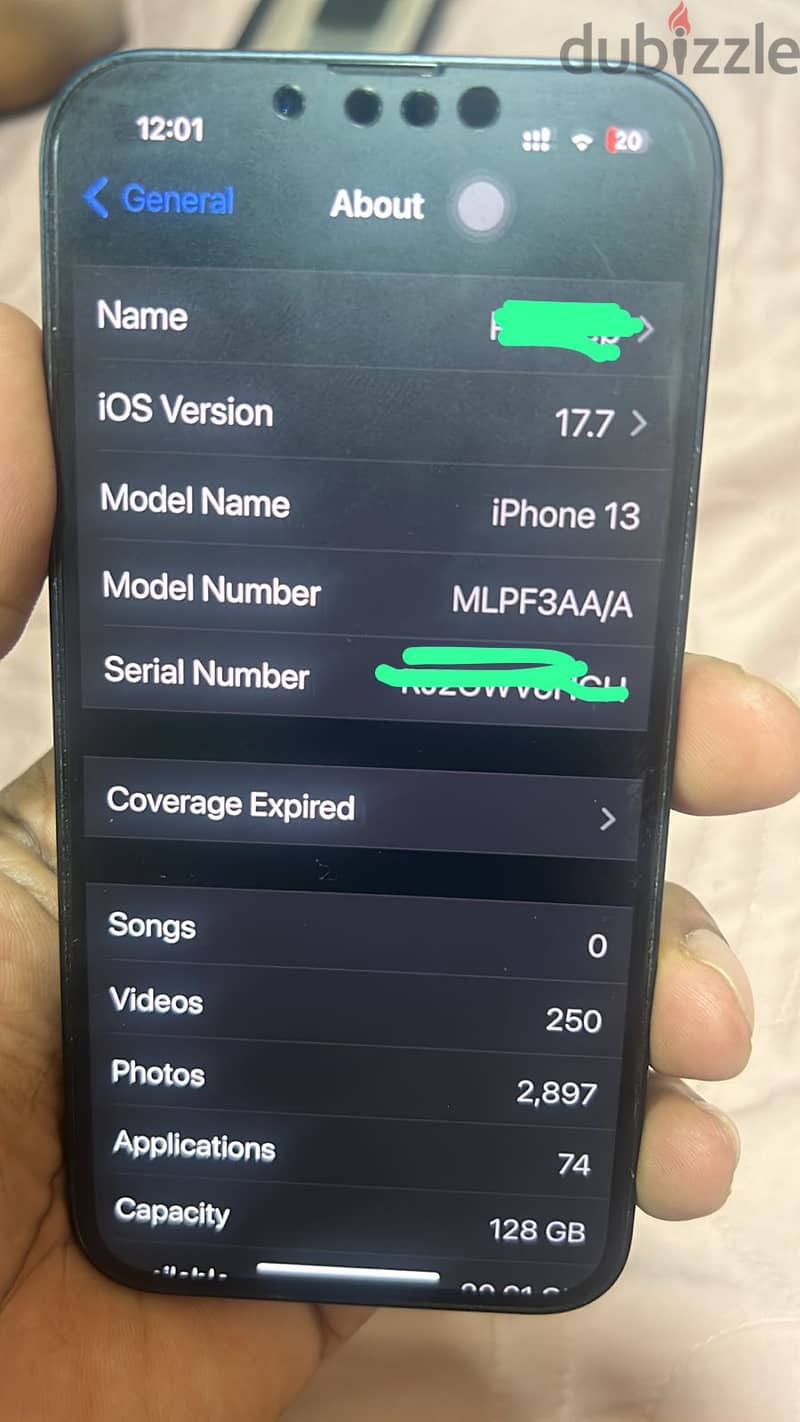 Titanium Black iphone 13 128gb phone for sale 1