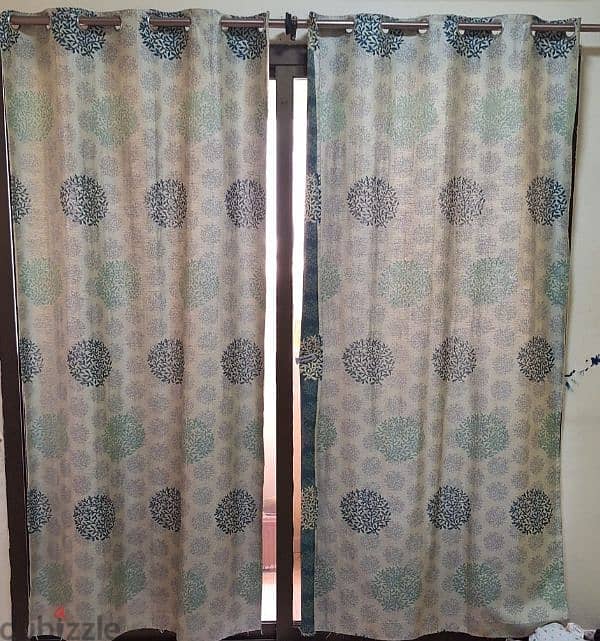 Curtains (4 No's) & rods ( 4 Nos) 0