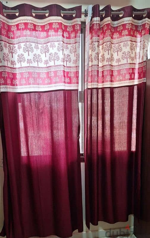 Curtains (4 No's) & rods ( 4 Nos) 1