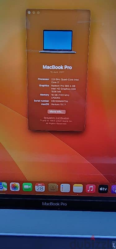 MacBook Pro A1707 i7 16gb 4gb graphics 2